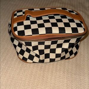 Makeup Bag Checkered NWOT